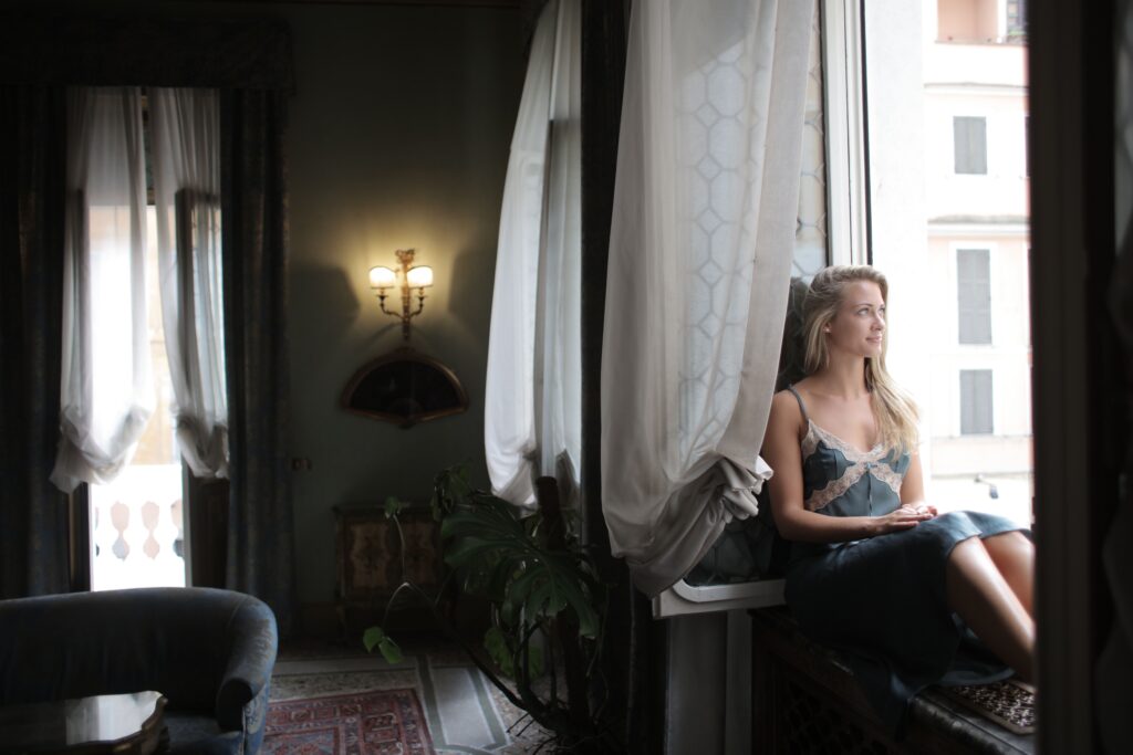 Woman enjoying a peaceful moment and trusting that life is working out for her good.